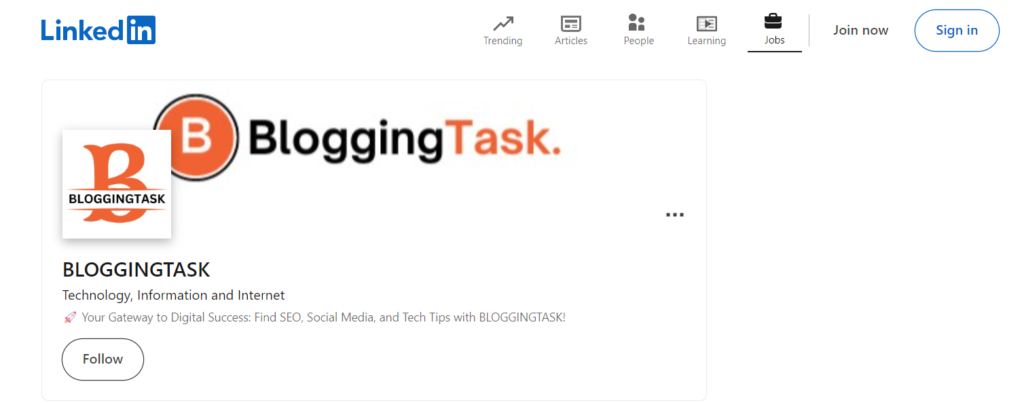 LinkedIn BloggingTask